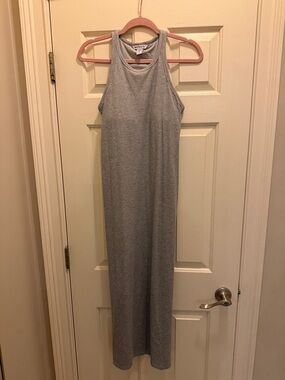 Athleta Heather Gray Sleeveless Maxi Tank Dress